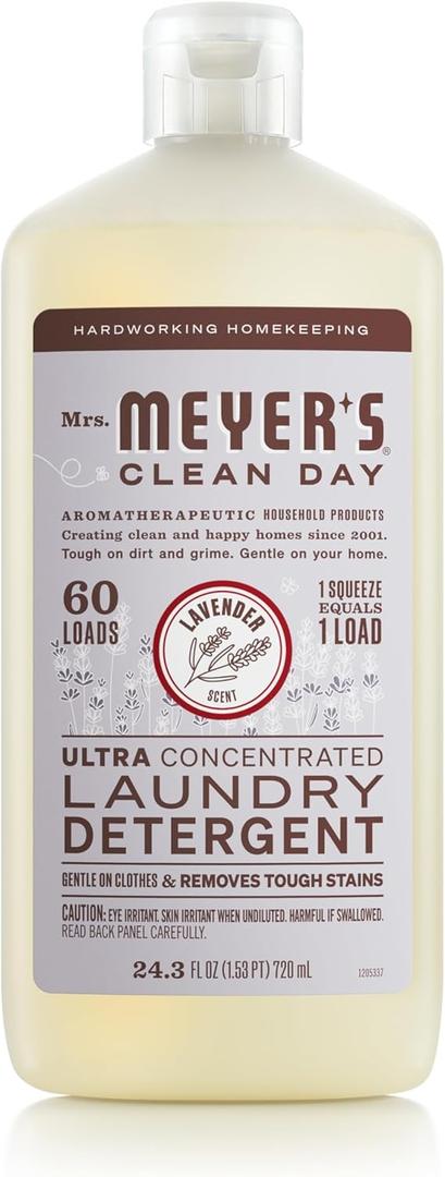 MRS. MEYER'S CLEAN DAY Ultra Concentrated Laundry Detergent, Lavender Scent, 24.3 fl oz
