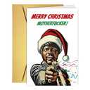 UUEFKTN Rude Christmas Card for Him Her, Funny Pulp Fiction Christmas Card for Family Friend Coworker Best Friend Sister Brother, Humorous Holiday Gift for Women Men, Pack Of 2
