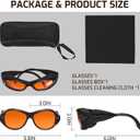Professional UV Light Safety Glasses for 90nm-490nm wavelength UV lamps, UVC protective glasses, blocking blue light , Anti-Fatigue Anti Glare, shatterproof, anti-scratch and anti-fog, orange lenses