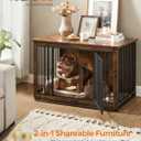 Feandrea 38" Dog Crate Furniture, Heavy-Duty Dog Kennel Side End Table