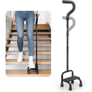 Adjustable Stair Climbing Assist Cane for Seniors, Half Step Stair Walker Aid for Walking Up Down, Portable Stair Lift Cane, Stability Walking Sticks - Step Stair Assist Device for Safety & Mobility