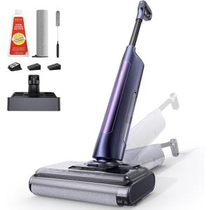 Ultenic Wet Dry Vacuum Cleaner, Vacuum Mop for Wet & Dry Messes, 180° Lay-Flat & Auto Self-Cleaning, 60Mins Runtime ＆ Edge-Cleaning, Anti-Tangle Roller for Hard Floor and Pet Hair, AC1 TriFlex