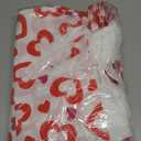 24 Pcs Valentine's Heart Printed Tote Bag Reusable Non Woven Valentine's Party Shopping Bags Bulk Red Pink Heart Decorated Couple Gift for Women Anniversaries Wedding Birthday