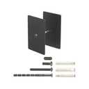 PATIKIL Door Hole Cover Plate 3-1/8x2 Inch Stainless Steel Rectangle Deadbolt Knob Hole Repair Fits Doors 1-3/16" to 4-3/4" Thick for Hole Filling Decoration, Black