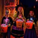 100 PCS Halloween Party Favors for Kids Halloween Glow in The Dark Toys Bulk Party Supplies Light Up Spin Necklace Bracelet LED Ring Halloween Goodie Bag Fillers Treats Classroom Prizes Trick or Treat