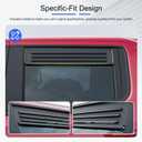Louvers Ventilation Panel Compatible with 2019-2026 Chevy Silverado GMC Sierra Crew Cab Vent Deflector Rear Window Breathable Panel Replacement for 2019-2026 Chevy Silverado Accessories
