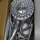 SR SUN RISE Filtered Shower Head with Handheld High Pressure 9 Spray Mode Showerhead Detachable Shower Head Water Softener Filters Beads for Hard Water Remove Chlorine 1 Filter Chrome