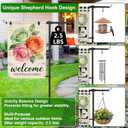Garden Flag Stand Holder with Shepherd Hooks for 28 x 40 Flag, 63 Inch Height with 3/4 Inch Extra Thick Heavy Duty Garden Flag Pole with 4 Prong Base for Outside Home Yard Patio Decor