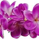 Winterworm Bunch of 10 PU Real Touch Lifelike Artificial Plumeria Frangipani Flower Bouquets Wedding Home Party Decoration (Light Purple)