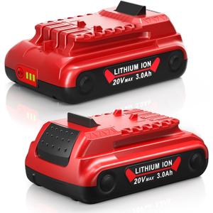 Abeden 2-Pack 20V 3.0Ah Battery Replacement for Craftsman 20V Battery Compatible with 20 Volt Craftsman Battery Series Cordless Power Tools