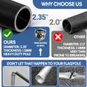 Tailgate Flag Pole with Tire Mount, 20 FT Heavy Duty Portable Flag Pole Kit for Tailgating, RV Telescoping Flagpole with Base for Camping, Outdoor Tailgating, Party, Camper