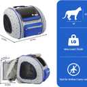 Cat and Dog Backpack Carrier, Foldable Breathable Pet Carrier Backpack with Mesh Ventilation, Large Portable Outing Traveling Pet Bag for Small, Medium Cats, Small Dogs, Blue