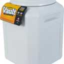 Vittles Vault Traditional Pet Food Storage Container For Dog Kibbles/Bird Seed/Oatmeal/Rice/Flour/Cereal, BPA Free Plastic, Sealed Airtight For Cat Food, Up To 50 lb, Made in USA, With Scoop, Gray
