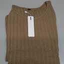 OUGES 2025 Fall Sweater Dress for Women Crew Neck Long Sleeve Knit Lightweight Casual Dresses (Medium, Beige)