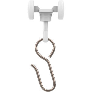 Room/Dividers/Now Curtain Track Hooks 20 Pack - Durable Ceiling Track Roller Hooks for Curtains - Smooth Glider Curtain Tracks Rollers for Dividers or Closet Use - White Plastic and Steel Construction
