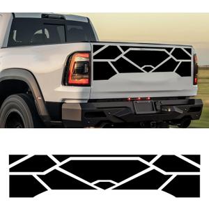Stripe Sticker for Pickup Truck, Black Auto Racing Stripes Decorative Stripes, Vinyl Car Decor Film Sticker Exterior Accessories (Black)