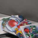 OTOSTAR 4 Pieces Christmas Wall Art Canvas Prints - Christmas Decoration Picture Painting - Modern Wall Artwork Framed for Gifts Bathroom Home Kitchen Office Christmas Decor - 12 x 12 Inch