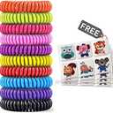Mosquito Bracelet 20 Pack with 4 Patches, Waterproof Bug Repellent Wrist Bands, Fit for Kids & Adults, Natural Ingredients and Deet-Free,pest Control, Safe Indoor Outdoor Protection