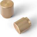 Goo-Ki 6 Pack Champagne Bronze Knurled Cabinet Knobs Solid Aluminum Hardware,Champagne Gold Drawer Knobs Modern Single Hole/Screw Bar Cabinet Pulls Handles