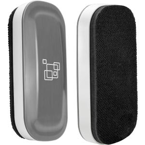 maxtek Dry Erase Eraser, Magnetic White Board Erasers - 2 Pack, Glass Whiteboard Eraser for Office and School Supplies (Gray)