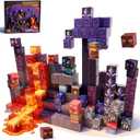 100 PCS Magnetic Building Blocks,Magnet Toys for Kids, 3D Magnetic Blocks Cubes, Stacking Magnets, School STEM Sensory Toys,Birthday Gifts for Boys and Girls Age 3+ (Magma Cave)