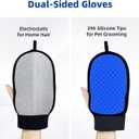 5 x TQRR 2 in 1 Pet Hair Removal Glove for Dog & Cat, Silicone Pet Grooming Gloves, Reusable Magic Pet Hair Brush, Electrostatic Pet Hair Remover Tool for Sofa, Carpets, Furniture, Car Seats, Clothing