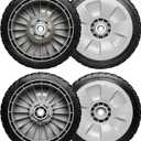 2pcs Lawn Mower Rear Wheels & 2pcs Front Wheels - Replaces 42710-VE2-M02ZE 42710-VE2-M00ZE 44710-VL0-L02ZB - 8" Wheels Assebmly Fit with Honda HRT216 HRR216 HRS216