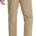 MAGCOMSEN Men's Lightweight Hiking Pants with 4 Pockets Water Resistant Quick Dry Fishing Travel Work Outddoor Pants (Khaki)