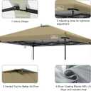 KAMPKEEPER Replacement Top Pop Up Canopy Tent Cover Roof with Air Vent and Adjustable Elastic Strap, Polyester UV Waterproof for Outdoor Garden Patio Sun Shade(Top Only) (Khaki, 10x10FT)