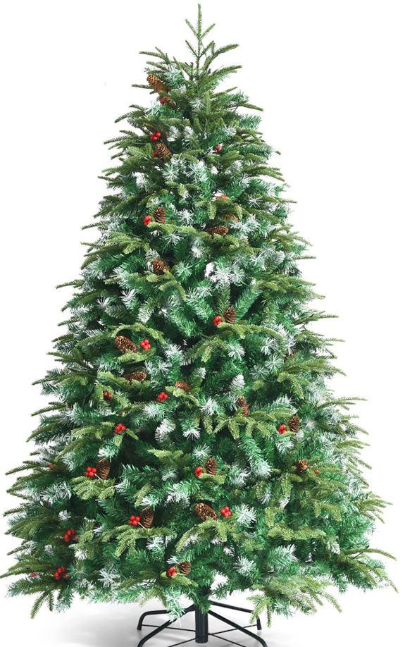6-ft Pre-lit Artificial Christmas Tree with Multicolor LED Lights