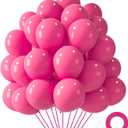 LovesTown 110 PCS Hot Pink Balloons, 12 Inch Bright Hot Pink Latex Balloons for Birthday Bridal Shower Wedding Gender Reveal Bachelorette Party Decorations