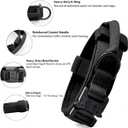 Tactical Dog Collar for Medium Large Dogs, Military Grade Nylon K9 Collar with Control Handle, Heavy Duty Metal Buckle, AirTag Holder & Patches, Adjustable for Training Walking Hiking（L）