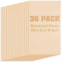 36 Pack Basswood Sheets,Plywood Board 1/8 Inch Unfinished Wood,3mm Plywood for Laser Cutting,Boards for Crafts for DIY Plywood Sheets Unfinished Wood Boards for Laser Cutting(20inchx12inch)