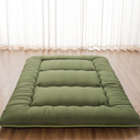 Japanese Floor Mattress, Futon Mattress with Portable Storage Bag and Washable Cover, Roll Up Thick Tatami Mat Suitable for Camping, Guest Room, Green, Twin