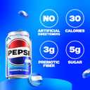 2 x Pepsi Prebiotic Cola, 12 fl oz Cans (8 Pack), 30 Calories, 3g Prebiotic Fiber, 5g Sugar, Soda Pop (EXP 08/24/26)