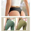 voenxe Seamless Women Underwear Thongs,High Waisted Ladies No Show Panties Line,Invisible Comfy Workout Undies,Soft,5-Pack (Medium, Basics)