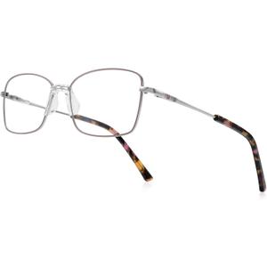 Reading Glasses Blue Light Blocking Spring Hinge Readers for Women Anti Glare Filter Lightweight Eyeglasses (Pink Frame Silver Bridge)