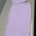 Pink Queen Women's One Shoulder Sleeveless Cutout Side Slit Bodycon Maxi Long Dress (Purple)