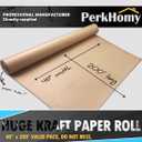 PerkHomy 48" x 2,400" (200') Brown Kraft Paper Roll for Craft Bulletin Board Paper Art Table Covering Crafting Gift Wrapping Bouquet Packing Parcel 70GSM 50LB (Brown, 48" x 200')