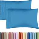 Queen Pillow Cases Set of 2 - Ultra Soft Hotel Quality Pillowcase Covers - Comfy Cozy Bedding for Women, Men, Kids & Teens - Machine Washable Pillow Protectors - 2 Pieces Set - Queen Size Denim Blue