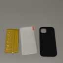 Miracase Designed for iPhone 13 Case, with Tempered Glass Screen Protector, [Soft Anti-Scratch Microfiber Lining], Shockproof Liquid Silicone Rubber Phone Cover Case for 13 6.1 inch, Black