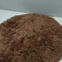 SK Studio Round Area Rugs for Bedroom Soft Fluffy Shaggy Circle Rugs Non-Slip Large Carpet for Living Room Dorm Kids Room Nursery Room Khaki, 24x24 Inch