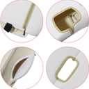 NLQR Full Seat Cover Set PU Leather Perforated Protector Cushion White Compatible with Tesla Model 3 2017 2018 2019 2020 2021 2022 2023