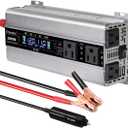 Yinleader 1000W Car Power Inverters,12v DC to 110v AC Converter 2000W Peak Car Outlet Adapter with 4 AC Outlets and Dual 3.1A USB Ports, LCD Display for Car, RV, Camping, Road Trip