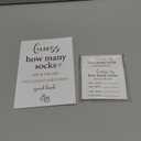 Minimalism How Many Socks Game, Pack 1 Standing Sign + 50 Cards, Baby Shower Games, Neutral Baby Shower Decoration(cwz01)