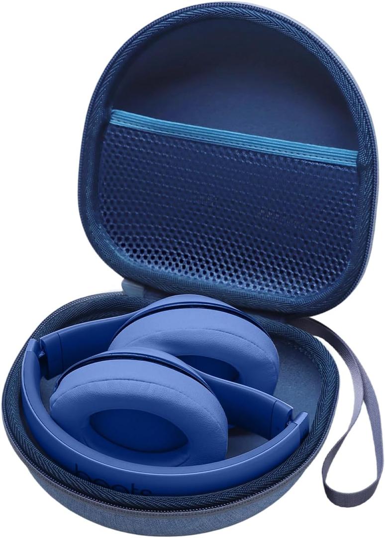 Headphone Headset Case Compatible with JLab JBuds Lux ANC/Beats/JBL/TOZO/BERIBES/Picun/KVIDIO Noise Cancelling Over-Ear Foldable Headphone, Blue