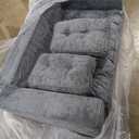 MAXYOYO Convertible Sofa Bed, Pull Out Loveseat Sleeper Sofa, 2 in 1 Folding Couch Bed (Dark Grey)