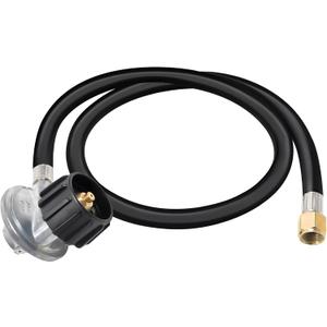 ABYDA 3FT Propane Regulator and Adapter Hose, Universal Gas Grill Regulator Replacement Parts, Propane Tank Hose for Most LP Gas Grill, Fire Pit Table and Weber, 3/8" Female Flare Nut