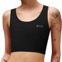 Chest Binder Transgender FTM Binder Trans Breast Binder Bra for Large Breast (Small, Black)