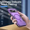 for Google Pixel 9/9 Pro Case,[Compatible with Magsafe] [Military Grade Drop Tested] Shockproof Magnetic Tough Rugged Protective Phone Case -6.3 inch (Purple)